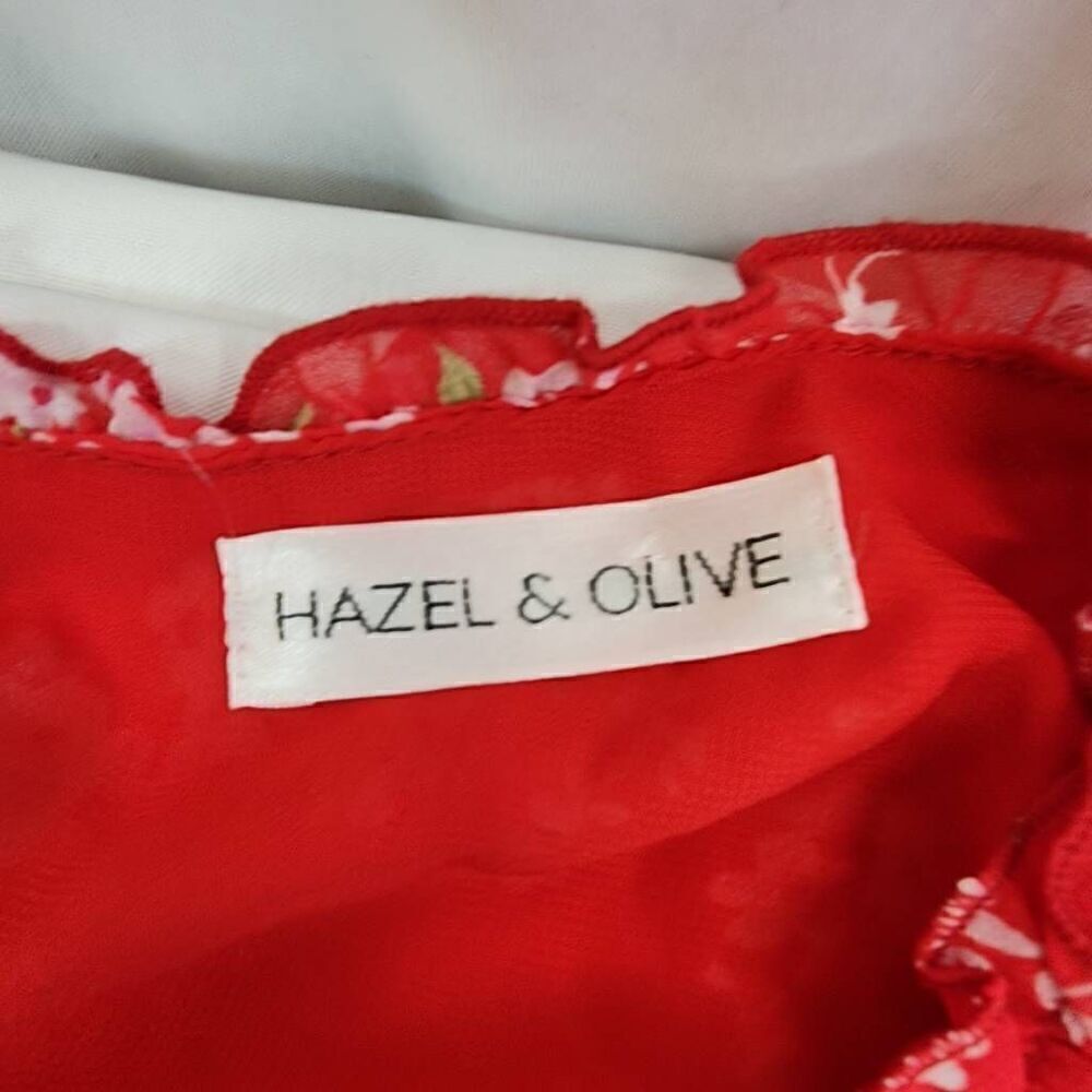 Floral Red Mini Dress - Picture 6 of 10